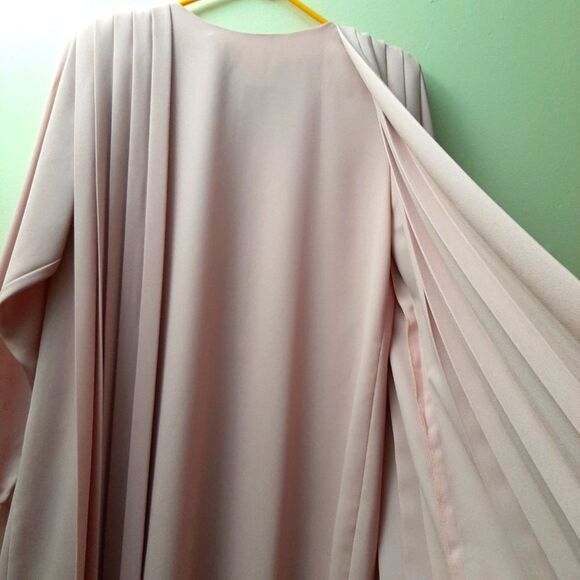 Vintage Jack Bryan Cape Like Pleated Midi Dress size 8 - Picture 2 of 13